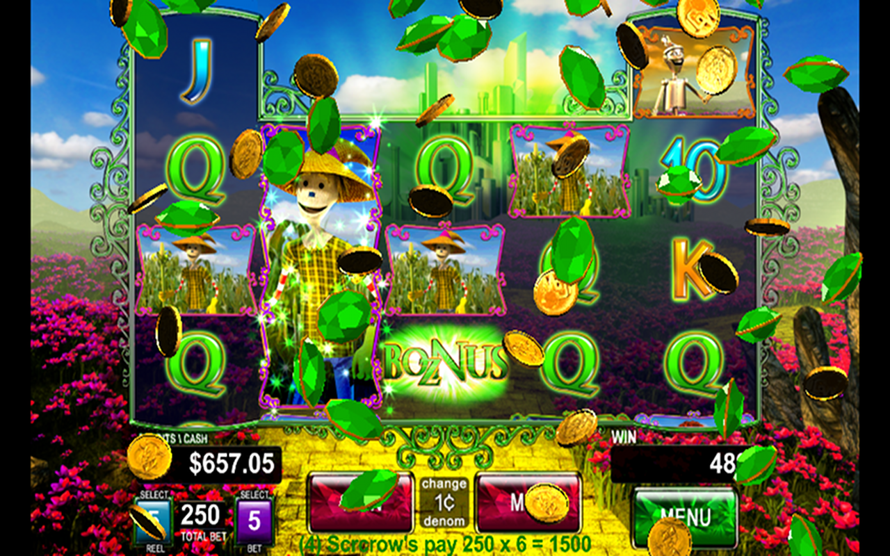 The wizard of oz slot machine game